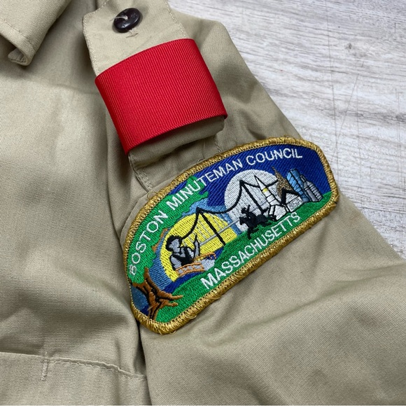 Vintage Boy Scouts Of America Mens XL Official Shirt BSA Khaki Made In USA - Picture 5 of 8